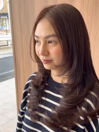 ロング カラー 【透明感カラー】/ 【レイヤー】保坂拓也のヘアスタイル