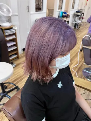 ミディアム カラー 🐰ハイトーンカラー 畠山 渡🐰のヘアスタイル