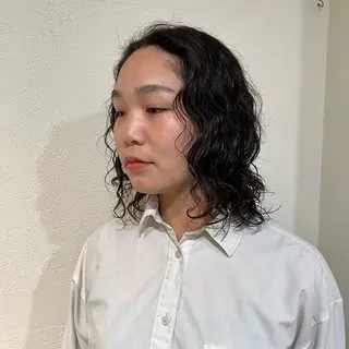 ミディアム パーマ パ ルのヘアスタイル