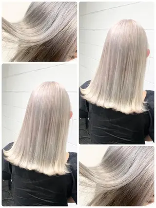 ミディアム カラー ヘアアレンジ メンズ ブリーチ　ハイトーン 特化🌈フジタハルキのヘアスタイル