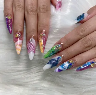 ネイル スカルプ💅🏻 /ホワイトニングのネイルデザイン