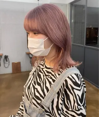 ミディアム カラー ハイトーン/デザイン hirokiのヘアスタイル
