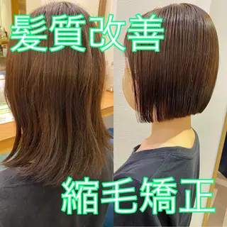 ショート カラー 顔周り/ブリーチなし /縮毛矯正🫧伊勢のヘアスタイル
