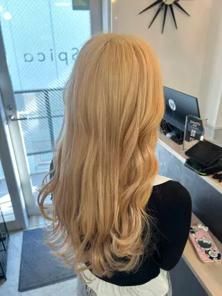 ロング 縮毛•ハイトーン ・着付け Runaのヘアスタイル