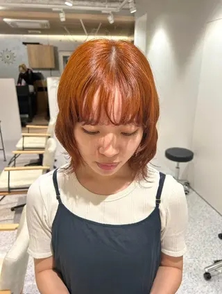 ミディアム カラー hair&eye🎀 /momoKaのヘアスタイル