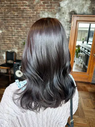 セミロング カラー 韓国レイヤー✨ yasuko銀座のヘアスタイル