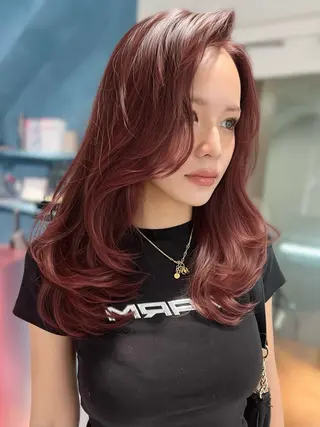 セミロング カラー fuu kaのヘアスタイル