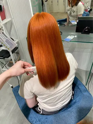 ミディアム カラー 安井まゆ _Box mico.のヘアスタイル