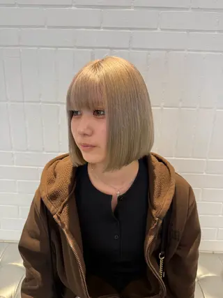 ショート カラー ヘアアレンジ 海外/ハイトーン🪽 ☯️ami☯️のヘアスタイル