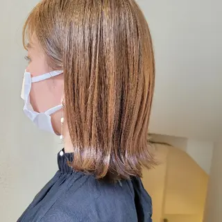 ミディアム 🇰🇷透明感×ハイ トーン🌟tomoのヘアスタイル