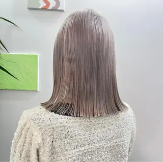 ミディアム カラー パーマ ヘアアレンジ キッズ ネイル マツエク・マツパ アイブロウ 🧨ブリーチー×ボブ レイヤー💎じゅえるのヘアスタイル