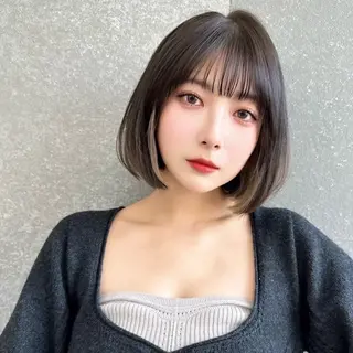 ミディアム カラー Lond robinのヘアスタイル