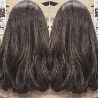 セミロング カラー box mico. mutsumiのヘアスタイル
