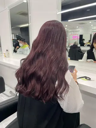 セミロング カラー 渋谷人気1位✨カラー 縮毛、髪質改善のヘアスタイル