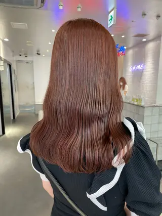 セミロング カラー 🦄垢抜けボブ特化× 暖色カラー未来🦄のヘアスタイル