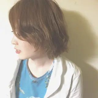 ショート カラー パーマ ヘアアレンジ メンズ キッズ ネイル マツエク・マツパ 韓国風×透明感カラー 髪質改善オタベシンヤのヘアスタイル