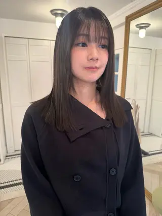 カラー ブリーチカラー🎀 韓国風/寺門美優のヘアスタイル