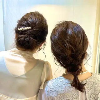ミディアム ヘアアレンジ 鶴﨑 美優亜のヘアスタイル