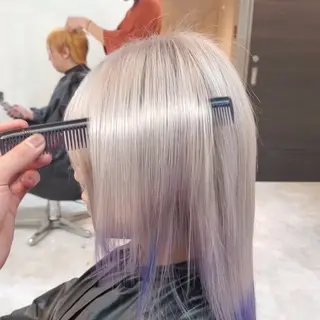 セミロング カラー 派手髪/ハイトーン/ エクステ✨ユウキのヘアスタイル