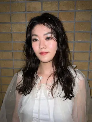 ロング パーマ 松井美樹/似合わせ ガーリー・韓国のヘアスタイル
