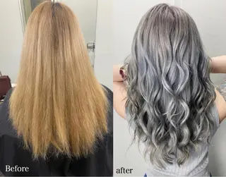 ロング カラー ヘアアレンジ 🧡可愛い色落ち🧡 ハイトーン特化🧡のヘアスタイル