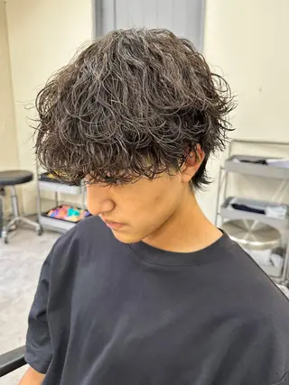 ショート パーマ メンズ メンズパーマ メンズ特化ryoのヘアスタイル