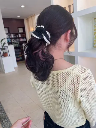 ミディアム マキノ キョウカのヘアスタイル