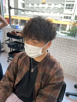 パーマ メンズ 梅田中崎町メンズ 美容師ユースケのヘアスタイル