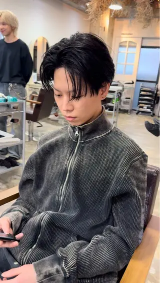 ミディアム メンズ 【pia】 江田岳斗のヘアスタイル
