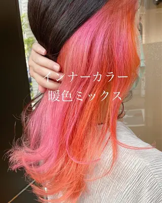 セミロング カラー ハイトーン/カラー/ 用賀/稲若健太郎のヘアスタイル