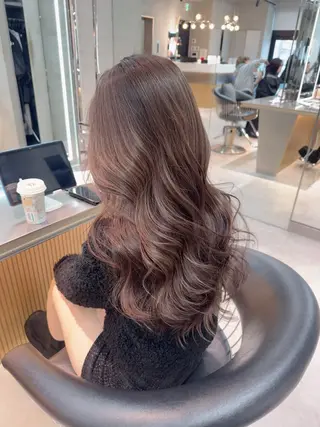 ロング カラー ヘアアレンジ ARIA💎縮毛矯正 ブリーチ💎複雑履歴のヘアスタイル