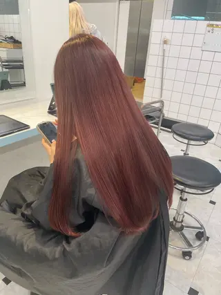 ロング カラー ヘアアレンジ 🇰🇷韓流暖色ヘア 🍒saaya🍒のヘアスタイル
