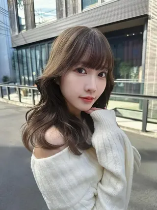カラー 赤み消し🌿韓国風 ヘア🌿渋谷美容室のヘアスタイル