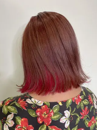 ミディアム カラー ヘアアレンジ 【艶髪×韓国風】 毛流れ職人 RYOのヘアスタイル