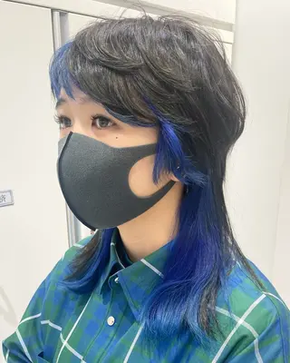 ミディアム カラー 髪質改善ストレート 🌈似合わせカットのヘアスタイル