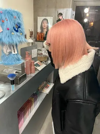 ショート カラー 韓国ボブ/ハッシュ カットKIRAのヘアスタイル