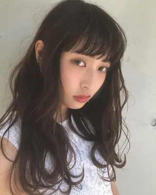 セミロング カラー ヘアアレンジ GiseL天神カラー 髪質改善/ブリーチのヘアスタイル
