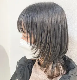 ミディアム スキバサミを使わない カット🌼唯🌼のヘアスタイル