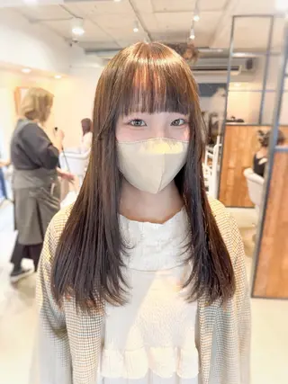 ロング ハイトーン/パーマ 大名 sakiのヘアスタイル