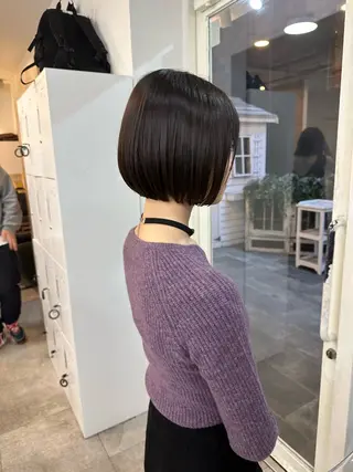ショート カラー ✨顔まわりカット ✨渋谷人気No.1✨のヘアスタイル