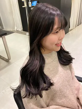 カラー 💖ブリーチなし透明 感💖ASAHIのヘアスタイル