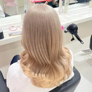 ミディアム カラー 🎀🧁ダメージレス 艶髪カラー🧁🎀のヘアスタイル