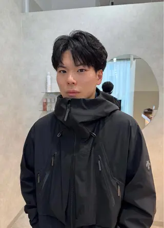 メンズ mahoメンズ/韓国 🦋センターパートのヘアスタイル