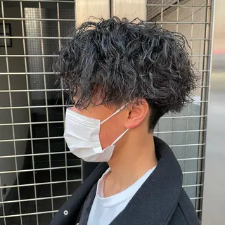 ショート パーマ メンズ 【メンズ縮毛矯正】 田中秀斗のヘアスタイル