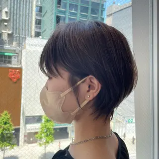 ショート 🤎小顔レイヤー /ベージュ🤎友香のヘアスタイル
