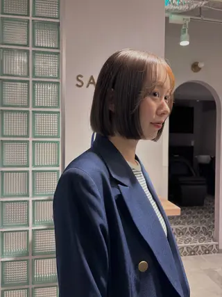 ショート カラー なぎ🌿.∘[ボブ, ニュアンスカラー]のヘアスタイル