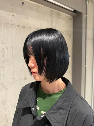 ミディアム カラー ヘアアレンジ ボブ×艶カラー 特化・リクト💥のヘアスタイル