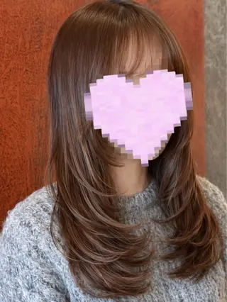 セミロング カラー 和田 直也のヘアスタイル