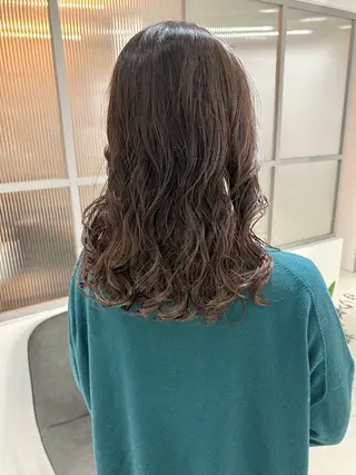 セミロング カラー パーマ 銀座No.1髪質改善 縮毛矯正/本木のヘアスタイル