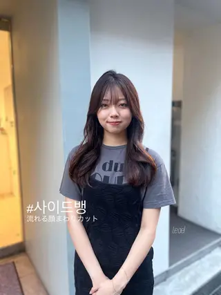 ロング カラー 梅田酸性縮毛矯正/ 韓国ヘア/ユナ🩰のヘアスタイル